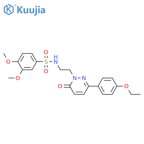 N-{2-3-(4-ethoxyphenyl)-6-oxo-1,6-dihydropyridazin-1-ylethyl}-3,4-dimethoxybenzene-1-sulfonamide structure