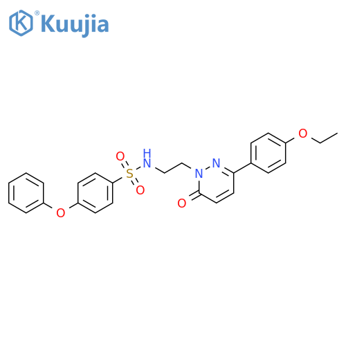 N-{2-3-(4-ethoxyphenyl)-6-oxo-1,6-dihydropyridazin-1-ylethyl}-4-phenoxybenzene-1-sulfonamide structure
