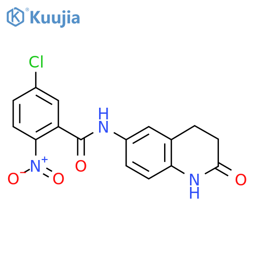 5-chloro-2-nitro-N-(2-oxo-1,2,3,4-tetrahydroquinolin-6-yl)benzamide structure