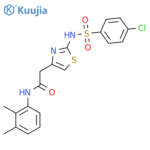 2-2-(4-chlorobenzenesulfonamido)-1,3-thiazol-4-yl-N-(2,3-dimethylphenyl)acetamide structure