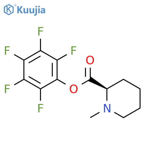 2-Piperidinecarboxylic acid, 1-methyl-, 2,3,4,5,6-pentafluorophenyl ester, (2R)- structure