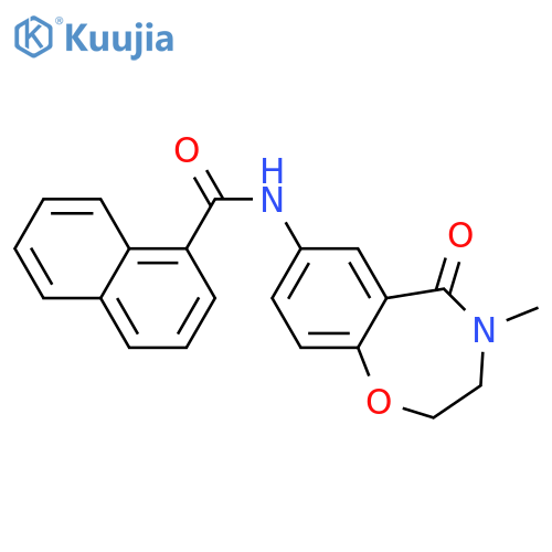 N-(4-methyl-5-oxo-2,3,4,5-tetrahydro-1,4-benzoxazepin-7-yl)naphthalene-1-carboxamide structure