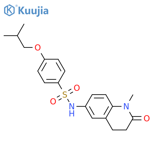 N-(1-methyl-2-oxo-1,2,3,4-tetrahydroquinolin-6-yl)-4-(2-methylpropoxy)benzene-1-sulfonamide structure