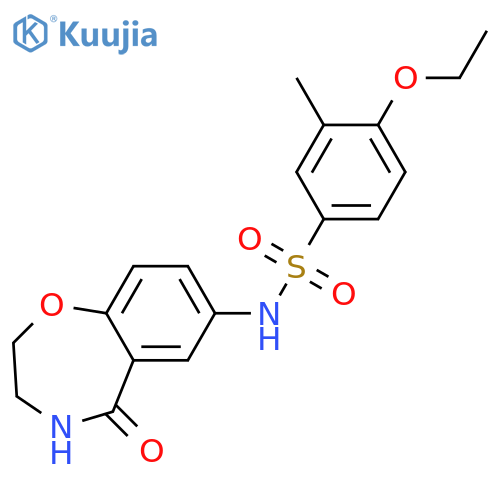 4-ethoxy-3-methyl-N-(5-oxo-2,3,4,5-tetrahydro-1,4-benzoxazepin-7-yl)benzene-1-sulfonamide structure