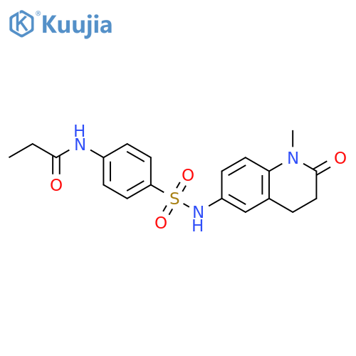 N-{4-(1-methyl-2-oxo-1,2,3,4-tetrahydroquinolin-6-yl)sulfamoylphenyl}propanamide structure