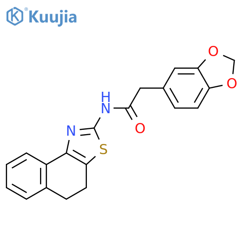 2-(2H-1,3-benzodioxol-5-yl)-N-{4H,5H-naphtho1,2-d1,3thiazol-2-yl}acetamide structure