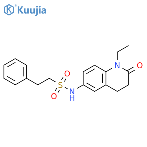 N-(1-ethyl-2-oxo-1,2,3,4-tetrahydroquinolin-6-yl)-2-phenylethane-1-sulfonamide structure