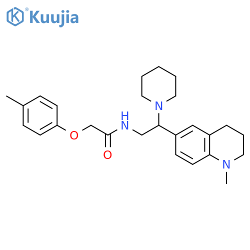 N-2-(1-methyl-1,2,3,4-tetrahydroquinolin-6-yl)-2-(piperidin-1-yl)ethyl-2-(4-methylphenoxy)acetamide structure