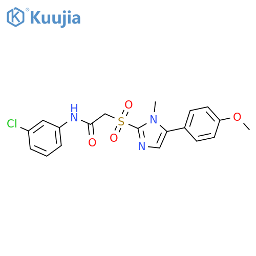 N-(3-chlorophenyl)-2-{5-(4-methoxyphenyl)-1-methyl-1H-imidazol-2-ylsulfonyl}acetamide structure