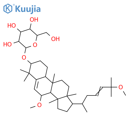 Cucurbita-5,23-diene-3,7,25-triol; (3β,7β,23E)-form, 7,25-Di-Me ether, 3-O-β-D-allopyranoside structure
