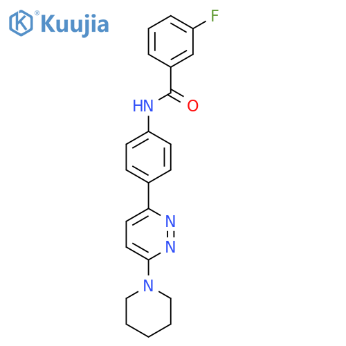 3-fluoro-N-{4-6-(piperidin-1-yl)pyridazin-3-ylphenyl}benzamide structure