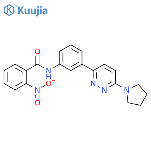2-nitro-N-{3-6-(pyrrolidin-1-yl)pyridazin-3-ylphenyl}benzamide structure