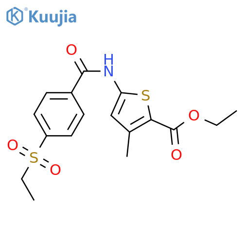 ethyl 5-4-(ethanesulfonyl)benzamido-3-methylthiophene-2-carboxylate structure