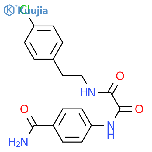 N-(4-carbamoylphenyl)-N'-2-(4-chlorophenyl)ethylethanediamide structure
