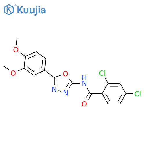 2,4-dichloro-N-5-(3,4-dimethoxyphenyl)-1,3,4-oxadiazol-2-ylbenzamide structure