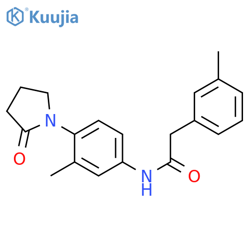N-3-methyl-4-(2-oxopyrrolidin-1-yl)phenyl-2-(3-methylphenyl)acetamide structure