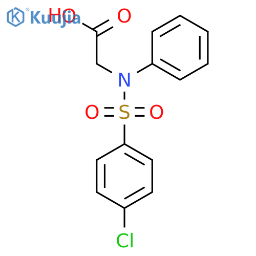 N-(4-Chlorophenyl)sulfonyl-N-phenylglycine structure
