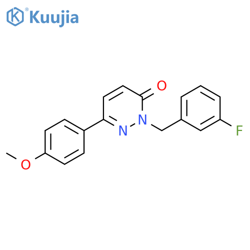 2-(3-fluorophenyl)methyl-6-(4-methoxyphenyl)-2,3-dihydropyridazin-3-one structure