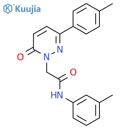 N-(3-methylphenyl)-2-3-(4-methylphenyl)-6-oxo-1,6-dihydropyridazin-1-ylacetamide structure