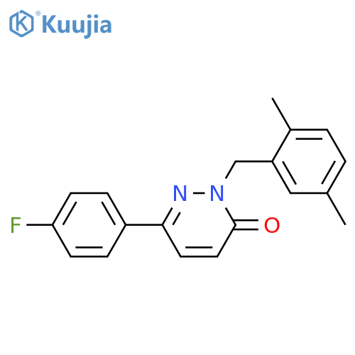 2-(2,5-dimethylphenyl)methyl-6-(4-fluorophenyl)-2,3-dihydropyridazin-3-one structure
