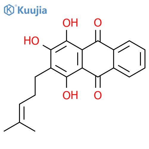 9,10-Anthracenedione, 1,2,4-trihydroxy-3-(4-methyl-3-penten-1-yl)- structure