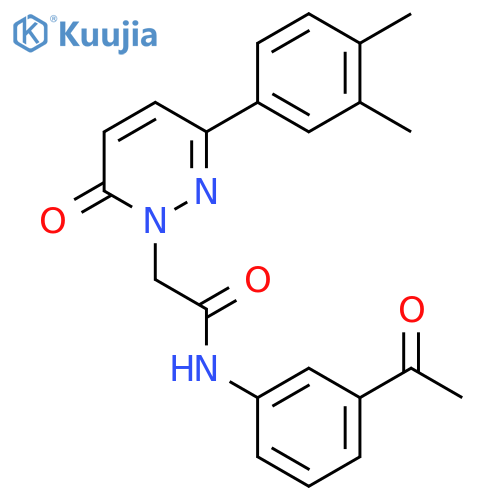 N-(3-acetylphenyl)-2-3-(3,4-dimethylphenyl)-6-oxo-1,6-dihydropyridazin-1-ylacetamide structure