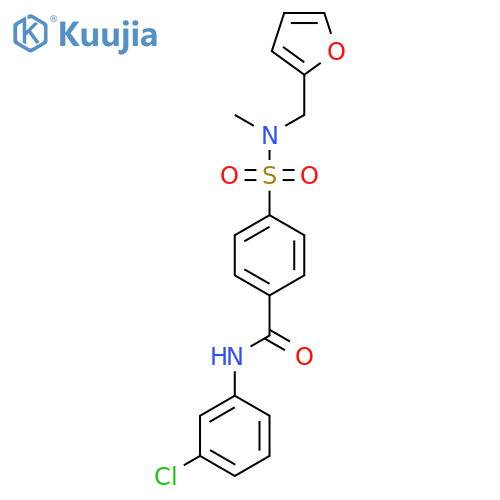 N-(3-chlorophenyl)-4-{(furan-2-yl)methyl(methyl)sulfamoyl}benzamide structure
