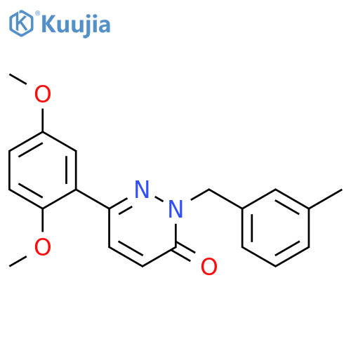 6-(2,5-dimethoxyphenyl)-2-(3-methylphenyl)methyl-2,3-dihydropyridazin-3-one structure