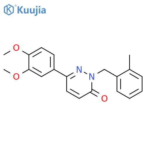 6-(3,4-dimethoxyphenyl)-2-(2-methylphenyl)methyl-2,3-dihydropyridazin-3-one structure