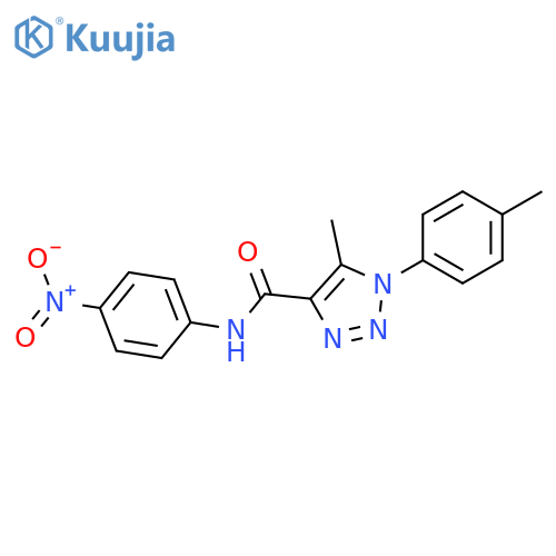 5-methyl-1-(4-methylphenyl)-N-(4-nitrophenyl)-1H-1,2,3-triazole-4-carboxamide structure