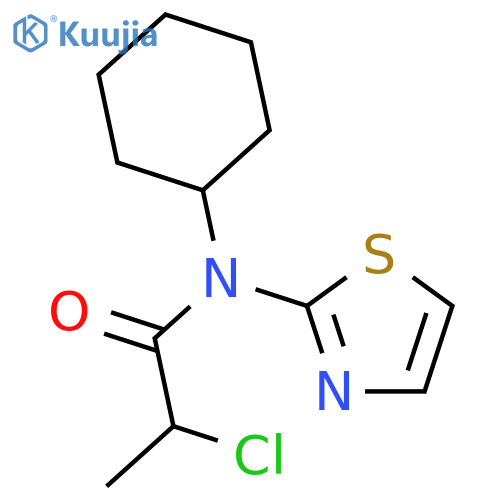 2-Chloro-N-Cyclohexyl-N-(1,3-Thiazol-2-Yl)Propanamide structure
