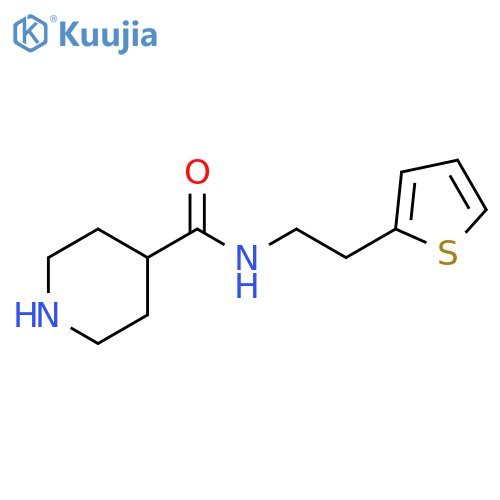 N-2-(thiophen-2-yl)ethylpiperidine-4-carboxamide structure