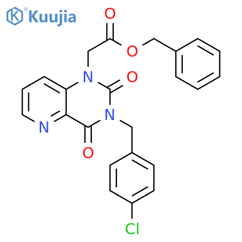 benzyl 2-{3-(4-chlorophenyl)methyl-2,4-dioxo-1H,2H,3H,4H-pyrido3,2-dpyrimidin-1-yl}acetate structure