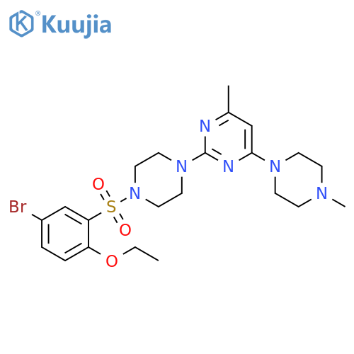 2-4-(5-bromo-2-ethoxybenzenesulfonyl)piperazin-1-yl-4-methyl-6-(4-methylpiperazin-1-yl)pyrimidine structure