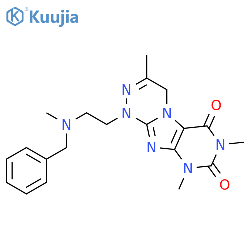1-{2-benzyl(methyl)aminoethyl}-3,7,9-trimethyl-1H,4H,6H,7H,8H,9H-1,2,4triazino4,3-gpurine-6,8-dione structure