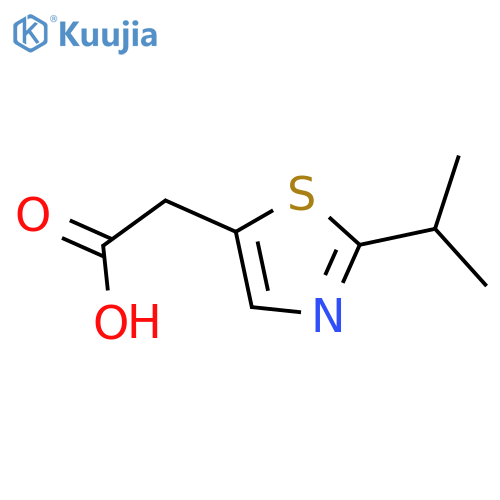 2-[2-(propan-2-yl)-1,3-thiazol-5-yl]acetic acid structure