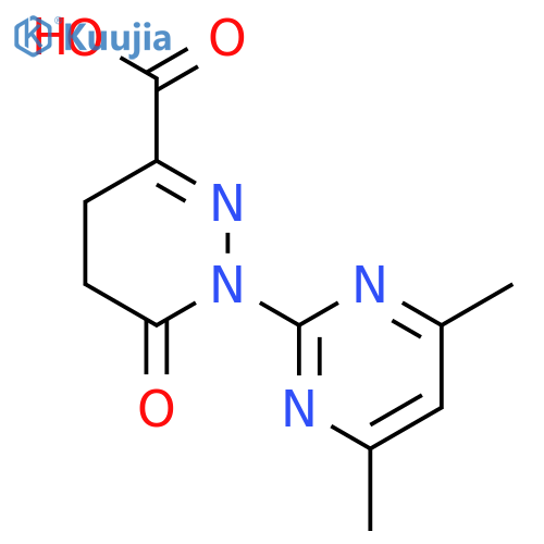 1-(4,6-dimethylpyrimidin-2-yl)-6-oxo-1,4,5,6-tetrahydropyridazine-3-carboxylic acid structure
