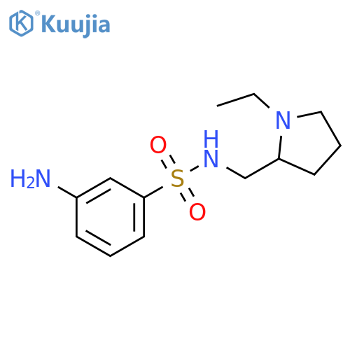 3-amino-N-[(1-ethylpyrrolidin-2-yl)methyl]benzene-1-sulfonamide structure
