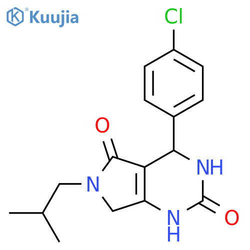 4-(4-chlorophenyl)-6-(2-methylpropyl)-1H,2H,3H,4H,5H,6H,7H-pyrrolo3,4-dpyrimidine-2,5-dione structure