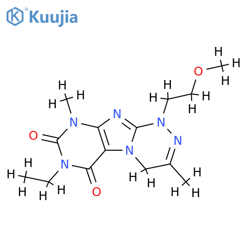 7-ethyl-1-(2-methoxyethyl)-3,9-dimethyl-1H,4H,6H,7H,8H,9H-1,2,4triazino4,3-gpurine-6,8-dione structure