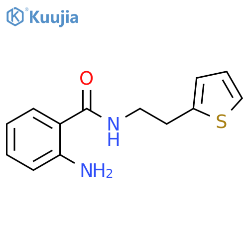 2-amino-N-2-(thiophen-2-yl)ethylbenzamide structure
