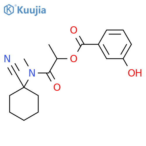 1-[(1-Cyanocyclohexyl)(methyl)carbamoyl]ethyl 3-hydroxybenzoate structure