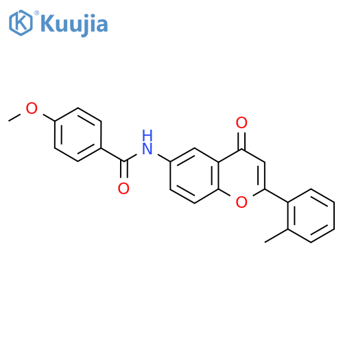 4-methoxy-N-2-(2-methylphenyl)-4-oxo-4H-chromen-6-ylbenzamide structure