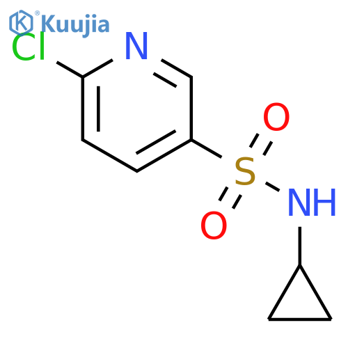 6-chloro-N-cyclopropylpyridine-3-sulfonamide structure