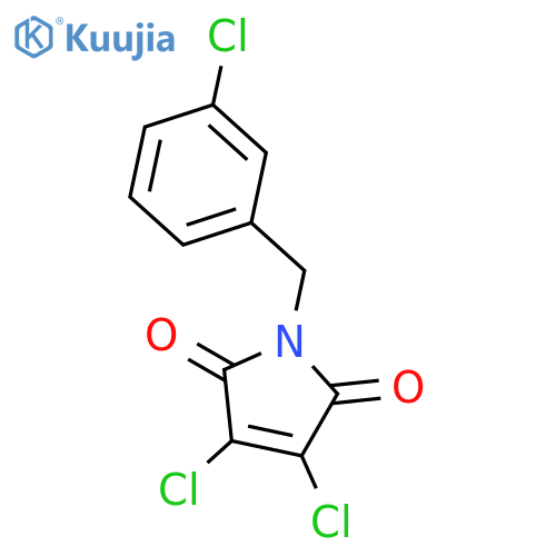 3,4-dichloro-1-(3-chlorophenyl)methyl-2,5-dihydro-1H-pyrrole-2,5-dione structure