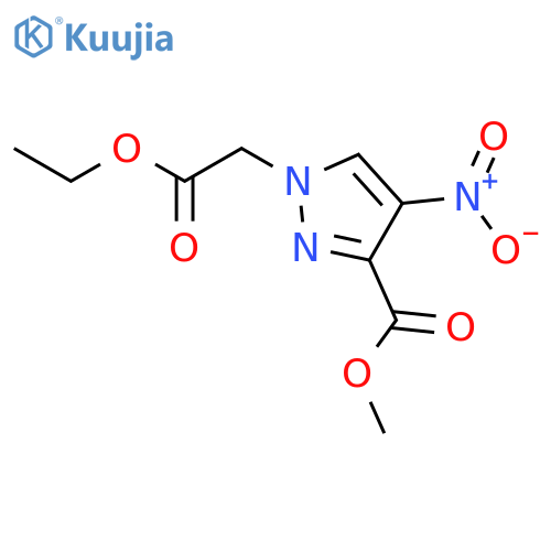 1H-Pyrazole-1-acetic acid, 3-(methoxycarbonyl)-4-nitro-, ethyl ester structure