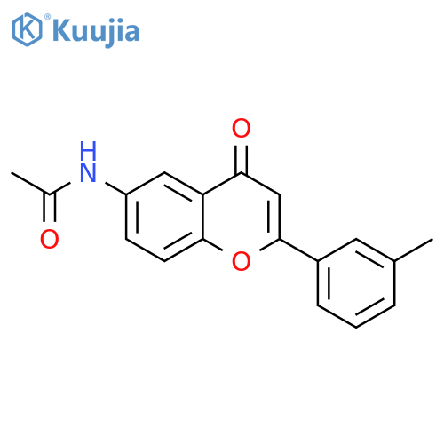 N-2-(3-methylphenyl)-4-oxo-4H-chromen-6-ylacetamide structure