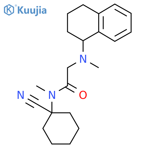 N-(1-cyanocyclohexyl)-N-methyl-2-[methyl(1,2,3,4-tetrahydronaphthalen-1-yl)amino]acetamide structure