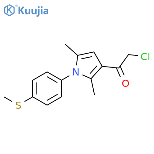 2-chloro-1-{2,5-dimethyl-1-4-(methylsulfanyl)phenyl-1H-pyrrol-3-yl}ethan-1-one structure