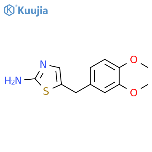 5-(3,4-dimethoxyphenyl)methyl-1,3-thiazol-2-amine structure